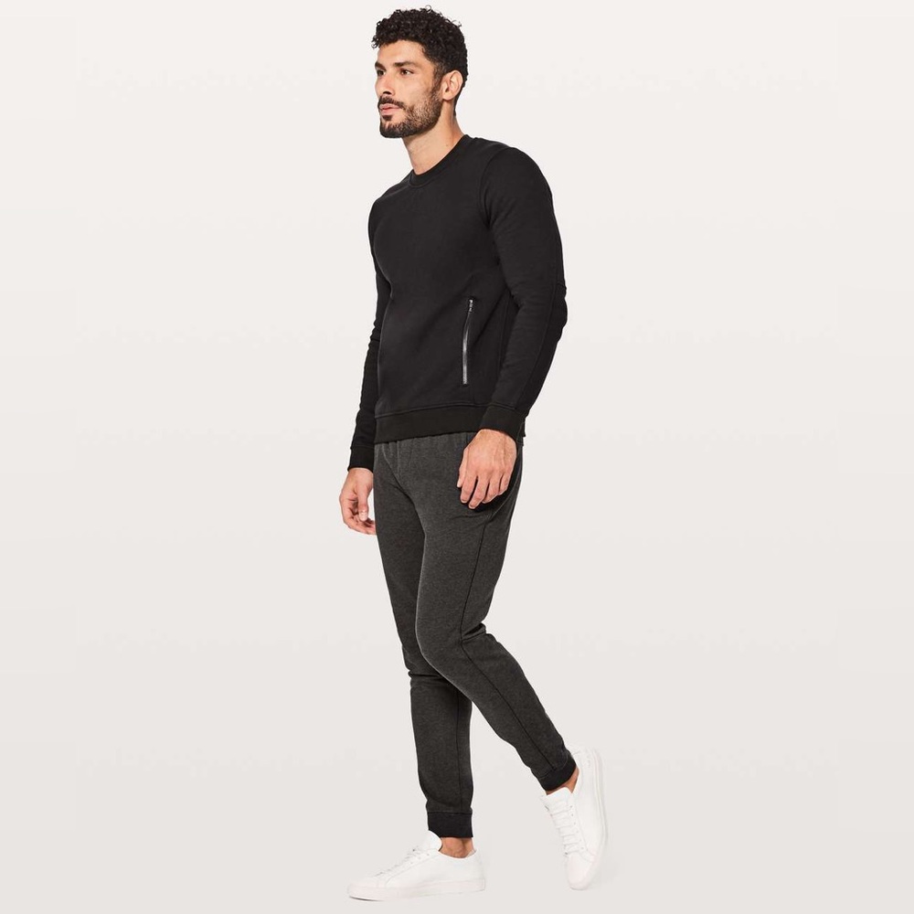 Lululemon Cross Cut Jogger 29.5" Heathered Black Soft Pants Track Sweat Size XS